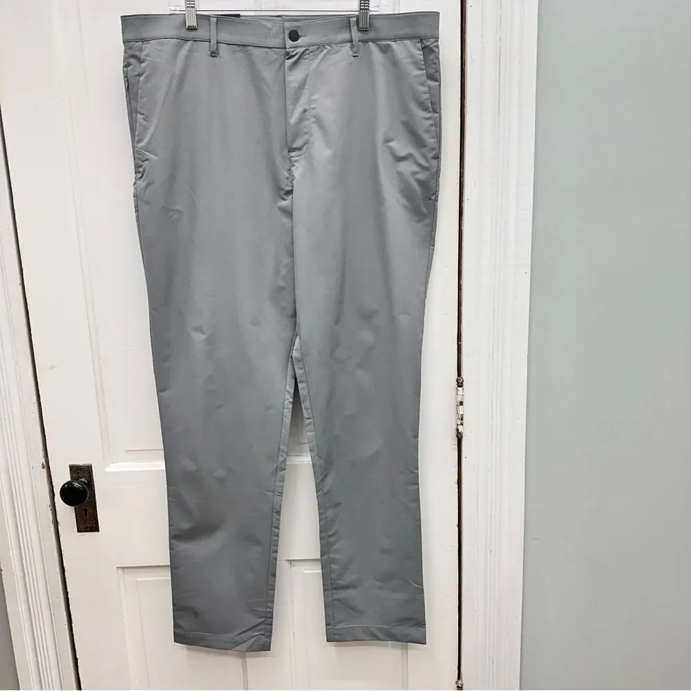 NWT Banana Republic flat front grey dress pants men's 40 x 34. lightweight comfy